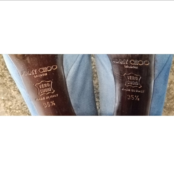 Authentic Jimmy Choo Suede Platform Slingbacks - Picture 4 of 14